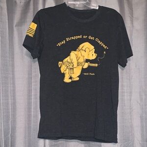 Black T-Shirt with Yellow Graphic